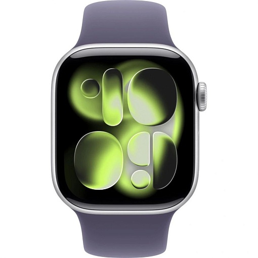 Apple Watch Series 11 42mm Silver Aluminum Case with Purple Fog Sport Band (MEU64)