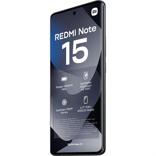 Смартфон Redmi Note 15 4G 6/128Гб, черный