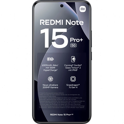 Смартфон Redmi Note 15 Pro+ 5G 12/512ГБ, черный