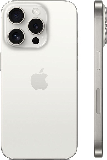 Смартфон Apple iPhone 15 Pro eSim 1TB, White Titanium (белый)
