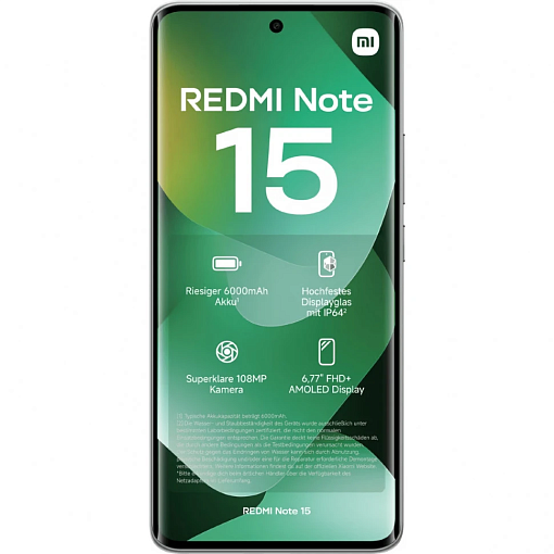 Смартфон Redmi Note 15 4G 8/256Гб, зеленый