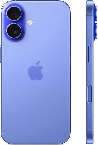 Смартфон Apple iPhone 16 eSim 512GB, Ultramarine (синий)